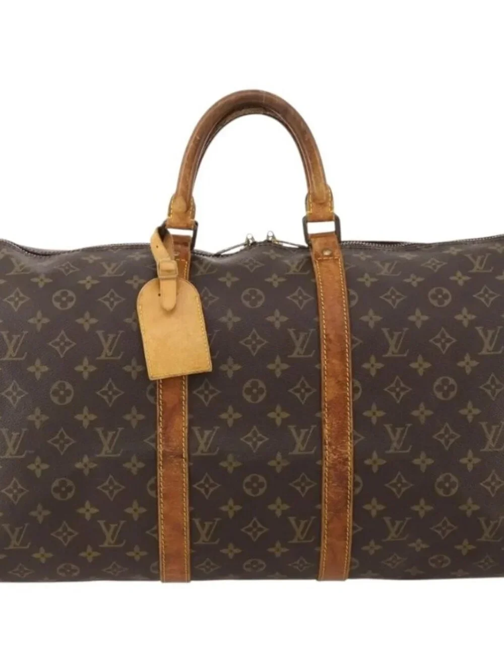 LOUIS VUITTON Monogram Keepall 50 Boston Bag M41426 LV Auth 185731